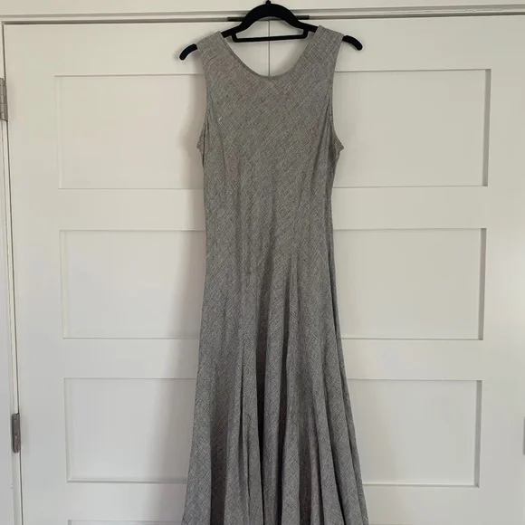 knee length dresses for ladies White Royal Toscana Linen Dress main image 0